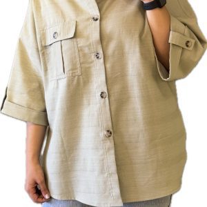 شومیز یقه لوپ اسپرت زنانه مینت