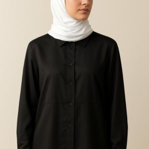 شومیز زنانه بلند مشکی