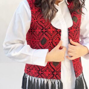 جلیقه زنانه جلیقه پایین ریش دار