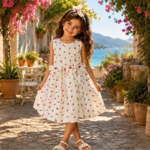 پیراهن استین حلقه ای بچه گانه