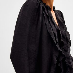 شومیز زنانه یقه چین دار